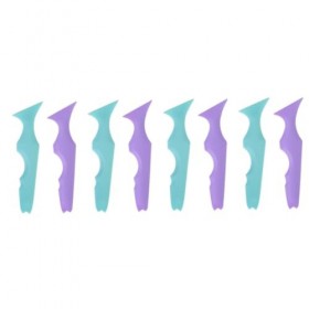 FOMIYES 8 Pièces Règle De Beauté En Silicone Guide Des Ombres à Paupières Eye-liner Bouclier De Mascara Aides Au Port De Roug