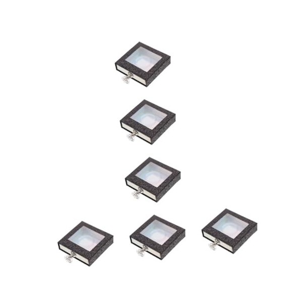 FRCOLOR 6 Pièces Boîte à Cils De Fenêtre De Cils Fouetter Étuis à Cils Vides Faux Cils Conteneur De Cils 3d Mode Recourbe-cil