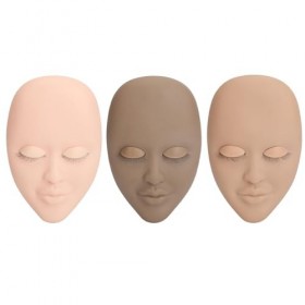 Tête de Mannequin de Cils, Outil daffichage de Pratique de Tête de Mannequin de Cils Lavable en Silicone avec 9 Paires de Pa