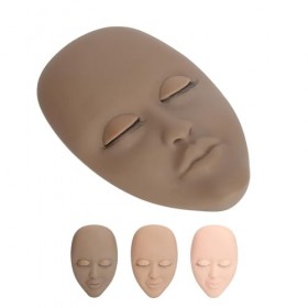 Tête de Mannequin de Cils, Outil daffichage de Pratique de Tête de Mannequin de Cils Lavable en Silicone avec 9 Paires de Pa