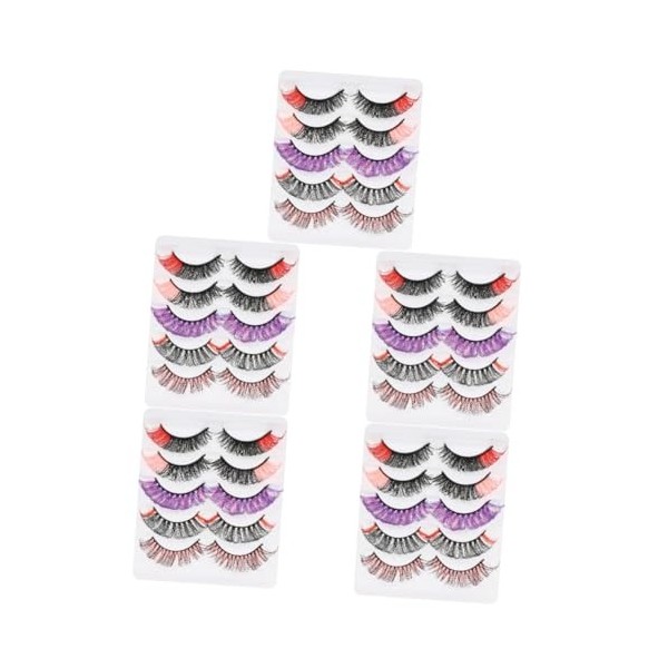 5 Boîtes Cils Colorés Faux Cils Légers Et Doux Extensions De Cils De Couleur Faux Cils Maquillage Longs Faux Cils Faux Cils V