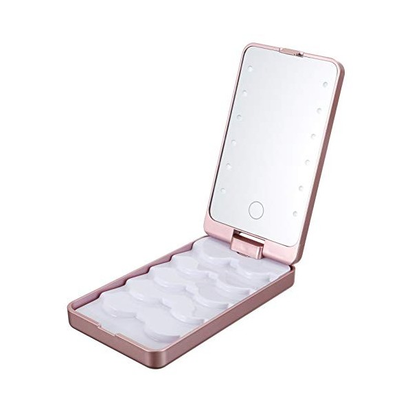 2 Pièces Boîte De Rangement Pour Les Cils Boîtes à Cils Miroir De Cils Pour Cils Étui De Rangement Pour Faux Cils Avec Miroir