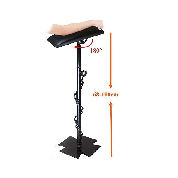 68-100cm Réglable Tattoo Floor Stand Bras Repose Jambes Studio Portable Fer Heavy Duty Tatouage Support