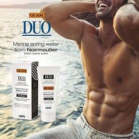 Crème Réductrice Hydratante Raffermissante pour le Corps pour Homme GUAM DUO avec Action Remodelante Efficace sur Abdomen et 
