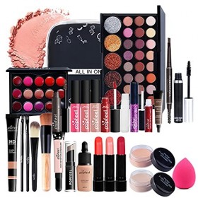 Kit de Maquillage Polyvalent pour Femmes Filles Idée Cadeau de Noël Anniversaire - Ensemble Coffret de Maquillage Dans Sac av