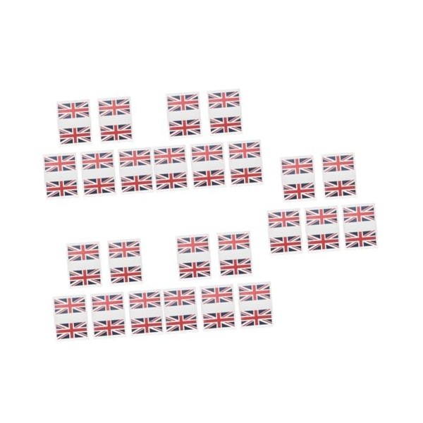 POPETPOP 25 Ensembles Fans Royaume-uni Sticker Autocollant Drapeau Britannique Drapeau Britannique Fan De Football Patriotiqu