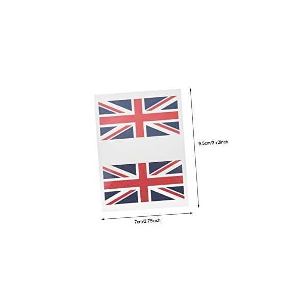 POPETPOP 25 Ensembles Fans Royaume-uni Sticker Autocollant Drapeau Britannique Drapeau Britannique Fan De Football Patriotiqu