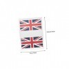 POPETPOP 25 Ensembles Fans Royaume-uni Sticker Autocollant Drapeau Britannique Drapeau Britannique Fan De Football Patriotiqu