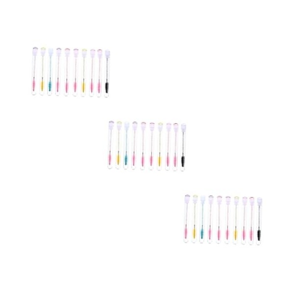 FRCOLOR 30 Pièces Tube Brosse À Mascara Brosse À Mascara Diamant Brosses DExtension De Cils Applicateur De Cils Maquillage D