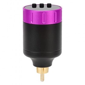 Alimentation de Tatouage 1500 MAh, Interface RCA de Batterie de Machine à Tatouer Légère à Affichage Numérique Violet 