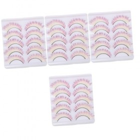 Ipetboom 20 Paires De Faux Cils Colorés Cils Halloween Faux Cils Fête Faux Cils Cils Colorés Maquillage Cils Imitation Multic