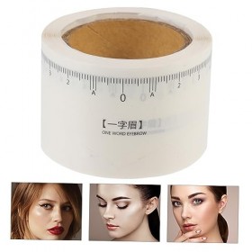 Didiseaon 4 Rouleaux Règle De Des Sourcils Lame Rasoir Moule Etiquette Autocollante Règle De Léchelle Des Sourcils Jetable R