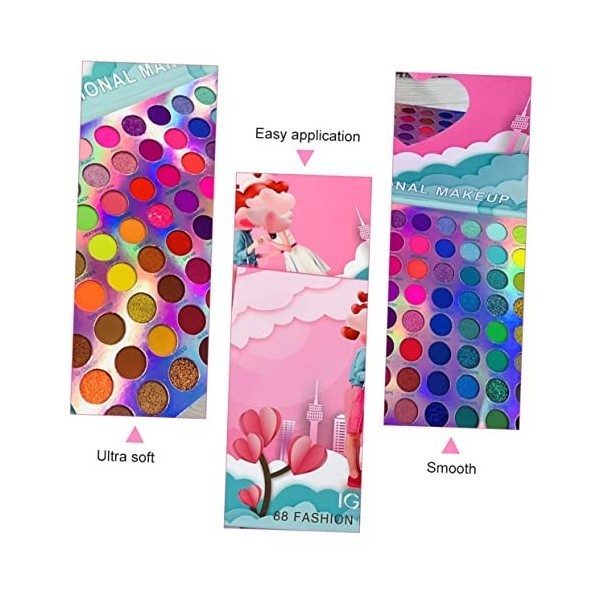 POPETPOP 1 Pc Palette De Fards à Paupières 88 Couleurs Fard à Paupières Très Pigmenté Se Maquiller Poudre à Haute Teneur En P