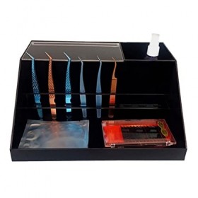 Boîte de Compartiment dExtension de Cils, Boîte de Rangement de Maquillage 9 Trous Organisateur Cosmétique Vitrine Cosmétiqu