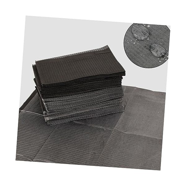 POPETPOP 125 Pièces De Chiffons Jetables De Tampon Propre Tapis De Table De Noir Nappe Jetables De Nappes Bavoirs De Table Ti