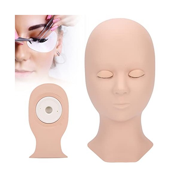 Tête De Mannequin, Tête De Mannequin Extension De Cils En Silicone Tête De Mannequin Tête De Formation De Greffe De Cils Modè