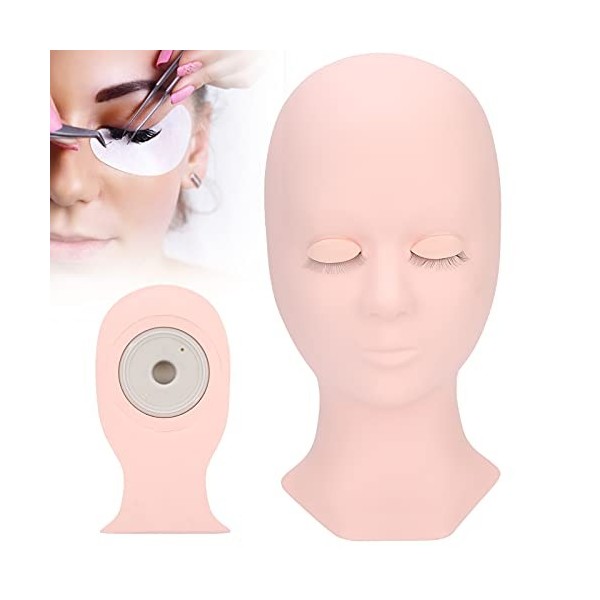 Tête De Mannequin, Tête De Mannequin Extension De Cils En Silicone Tête De Mannequin Tête De Formation De Greffe De Cils Modè