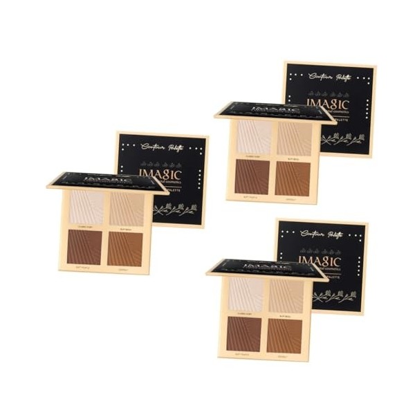 minkissy 2 Pièces Poudre Éclaircissante Femmes Contour Poudre Bronzante Poudre Palette Contour Fond De Teint Correcteur Surli