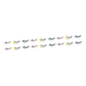 minkissy 9 Paires De Faux Cils Colorés Maquillage Cils Yeux De Chat Cils Halloween Faux Cils Paillettes Cils Colorés Cils Col
