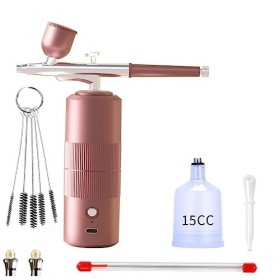 DINESA AéRographe Portable Rechargeable Sans avec Outils de PulvéRisation à Double Action de Compresseur pour le Tatouage DA