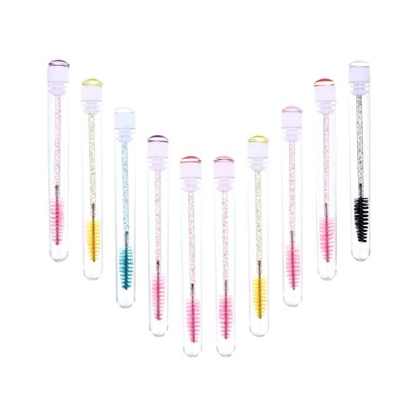 FOMIYES 30 Pièces Brosse à Mascara Tube Brosses à Extensions De Cils Brosse à Mascara En Diamant Pinceau De Maquillage Tube C