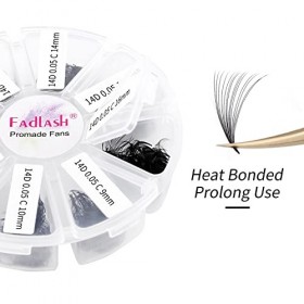 Russes Volume Cils 14D 0.05 C Curl 9-16mm Mix 1000pcs Préfaits Extensions de Cils Ventilateur Préfabriqué Promade Volume Russ