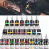 UMIKAkitchen Lot de 25 flacons dencre pour tatouage - 25 couleurs - 15 ml - Pour le maquillage 3D