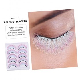Ipetboom 20 Paires De Faux Cils Colorés Arc-En-Ciel Faux Cils Fête Faux Cils Moelleux Cils Colorés Faux Cils Colorés Cosplay 