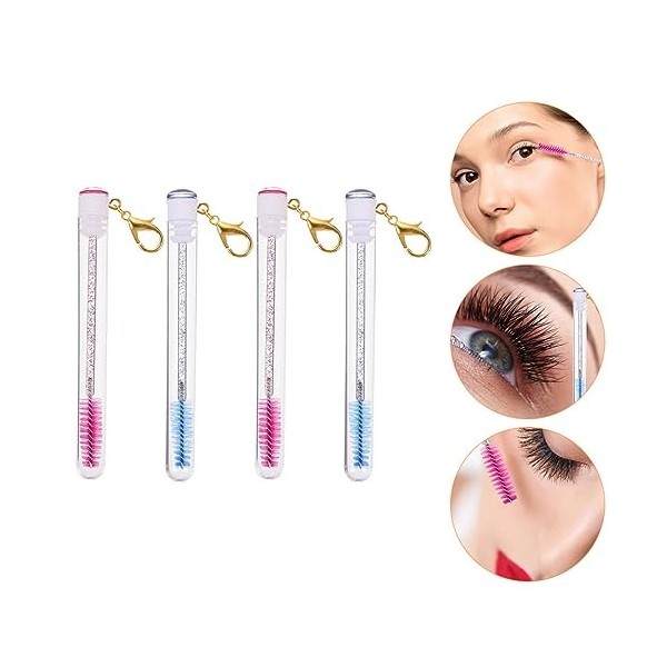 Beaupretty 20 Pcs Tube Mascara Brosse Cils Brosses Avec Tubes Maquillage Brosse Outil Maquillage Raccords Mascara Spoolie Mas