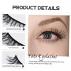 Angoily 80 Paires Cils Nature 3d Pestañas Postizas Ioni Fournitures De Maquillage Imitation Vison Mascara Masse