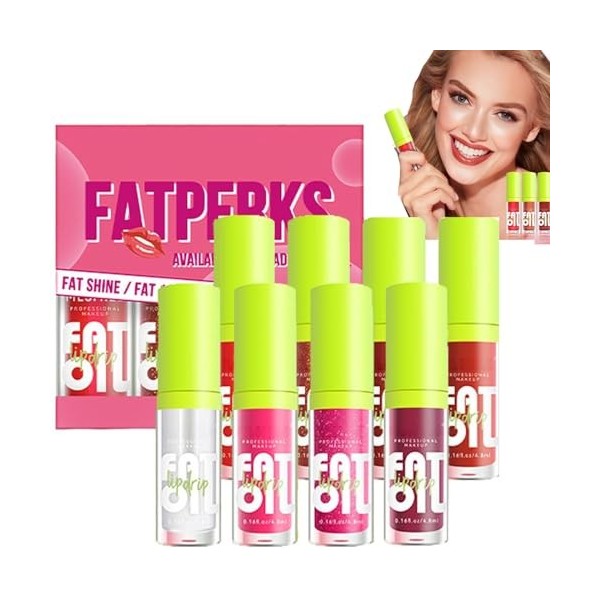 4 Colors Oil Lip Lips Glosses Sets, Creamy Nourishing Plumping Lip Gloss,Gloss High Lipstick Sets,Lip Glaze Long Lasting Mois