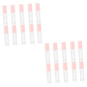 FRCOLOR Lot de 20 tubes ronds pour gloss à lèvres - Pour baume à lèvres - Avec baguette magique - Mini rouges à lèvres - Mini