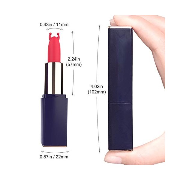 𝖼𝗅𝗂𝗍𝗈𝗋𝗂𝖽𝗂𝖾𝗇 Suceur Pour Femme Mini 𝐕ibràtëur De Rouge à Lèvres,USB,12 Vitesses,Mini VibröṂàsṣeürs pour Femmes Etanche Portabl