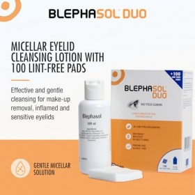 Blephasol Duo - Lotion micellaire et cotons pour une hygiène quotidienne douce des paupières | Formule sans parfum et non irr