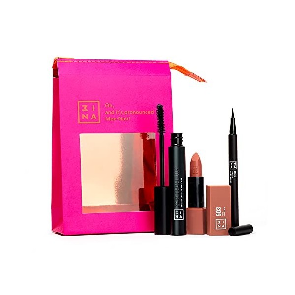 3INA MAKEUP - Vegan - The 3INA Code Gift Set - The Lipstick 503 + The 24h Level Up Mascara + The 24h Pen Eyeliner - Multicolo