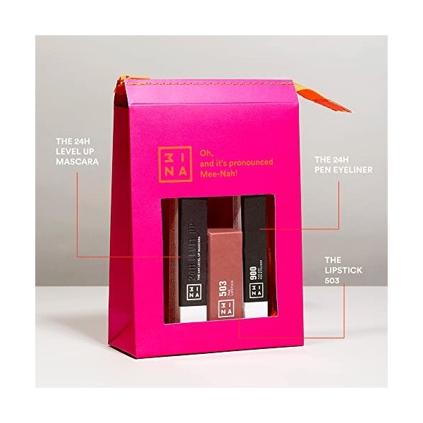 3INA MAKEUP - Vegan - The 3INA Code Gift Set - The Lipstick 503 + The 24h Level Up Mascara + The 24h Pen Eyeliner - Multicolo