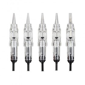 Aiguilles jetables de tatouage de sourcil 1R 3R 5R 5F 7F aiguilles permanentes stérilisées de cartouche de maquillage,50pcs,1