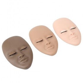 Tête de Mannequin de Cils 3 Pièces, Paupières Amovibles, Cils Double Couche