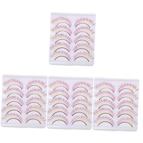 Housoutil 20 Paires De Faux Cils Colorés Cils DHalloween Fête Dramatique Faux Cils Faux Cils Longs Cils Colorés Faux Cils Co