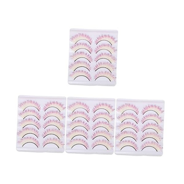 Housoutil 20 Paires De Faux Cils Colorés Cils DHalloween Fête Dramatique Faux Cils Faux Cils Longs Cils Colorés Faux Cils Co