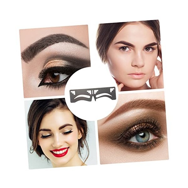 DOITOOL 10 Pièces Outil De Règle À Sourcils Modèle De Pochoir À Sourcils Tampon DEncre Moules De Cartographie Des Sourcils M