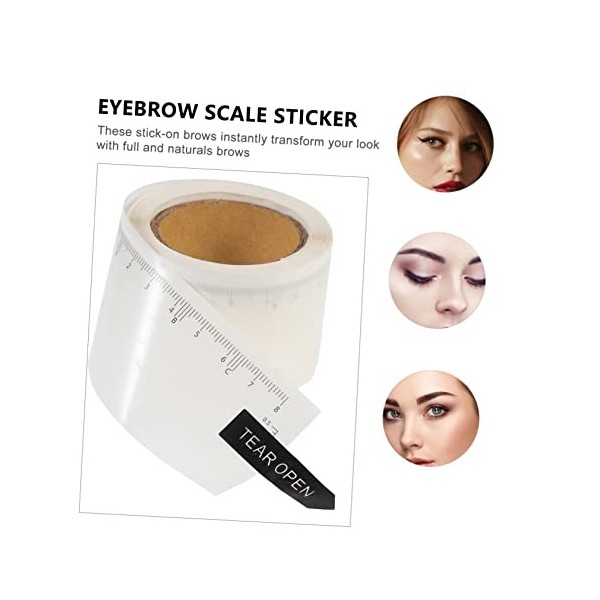 Housoutil 6 Rouleaux Règle De Des Sourcils Etiquette Autocollante Moule Lame Rasoir Autocollant De Sourcil Règle De Sourcil B