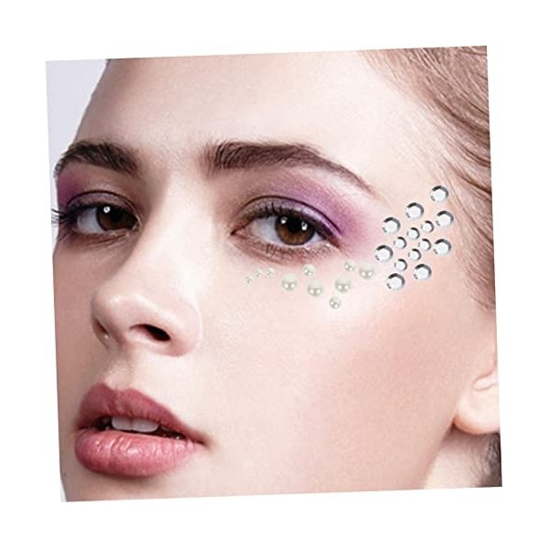 POPETPOP 60 Feuilles Beauté Strass Autocollant Dart De Nez Scintillement Des Poils Du Corps Carillons Du Corps Des Yeux Auto