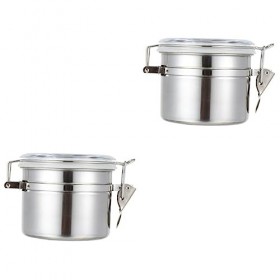 FRCOLOR Lot de 2 récipients de conservation pour colle à cils - En acier inoxydable - Pour extensions de cils - Boîte de rang