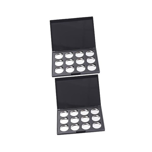 FRCOLOR 3 Pièces Trousse De Maquillage De Voyage Plateau De Fard À Paupières Vide Vide Fard À Paupières Cas 12 Grille Fard À 