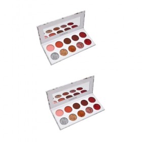 FRCOLOR 2 Pièces 5 Fard À Paupières Mat Paillettes Fard À Paupières Maquillage Mat Fard À Paupières Femmes Maquillage Palette