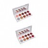 FRCOLOR 2 Pièces 5 Fard À Paupières Mat Paillettes Fard À Paupières Maquillage Mat Fard À Paupières Femmes Maquillage Palette