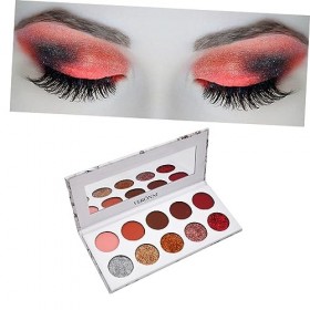 FRCOLOR 2 Pièces 5 Fard À Paupières Mat Paillettes Fard À Paupières Maquillage Mat Fard À Paupières Femmes Maquillage Palette