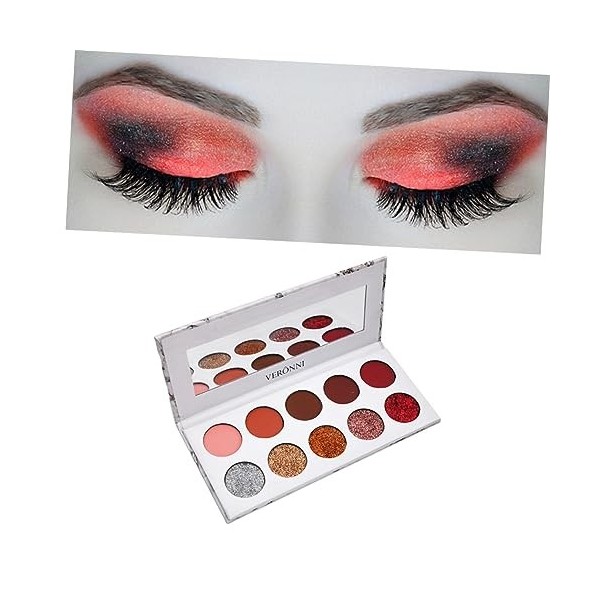 FRCOLOR 2 Pièces 5 Fard À Paupières Mat Paillettes Fard À Paupières Maquillage Mat Fard À Paupières Femmes Maquillage Palette