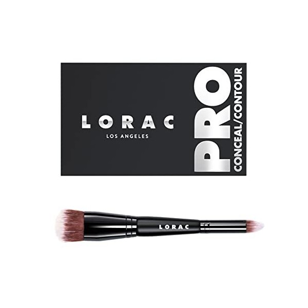 LORAC, PRO Conceal & Contour Palette & Makeup Brush, Palette de Contouring, 12 Teintes Modulables pour Highlighting et Contou